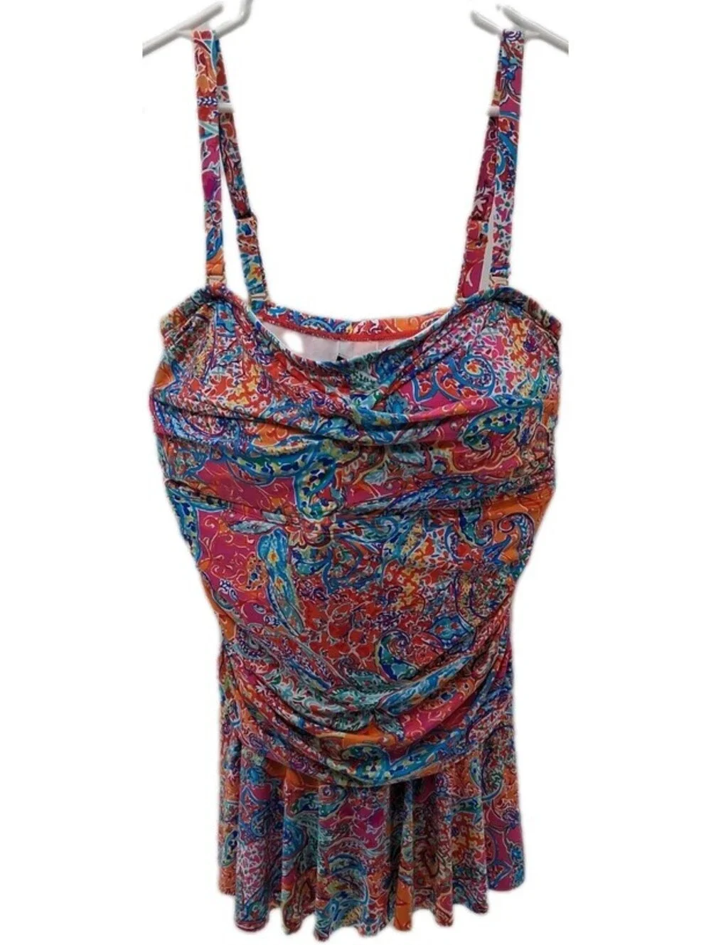 Lauren Ralph Lauren Flyaway One Piece Swimsuit Women's 22w Multicolor Paisley